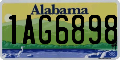 AL license plate 1AG6898