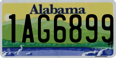 AL license plate 1AG6899