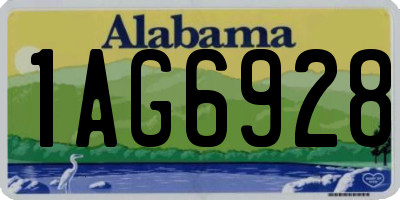 AL license plate 1AG6928