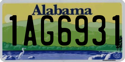AL license plate 1AG6931