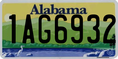 AL license plate 1AG6932
