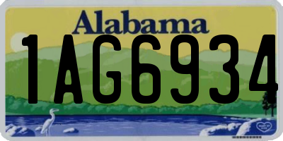 AL license plate 1AG6934