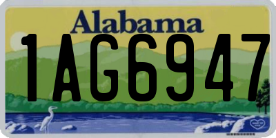 AL license plate 1AG6947