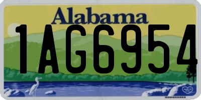 AL license plate 1AG6954