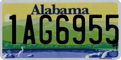 AL license plate 1AG6955