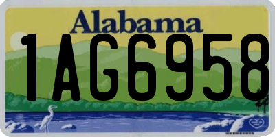 AL license plate 1AG6958
