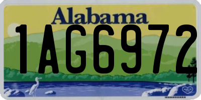 AL license plate 1AG6972