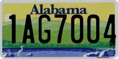 AL license plate 1AG7004