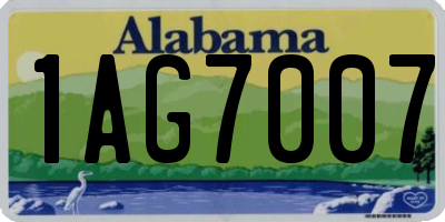 AL license plate 1AG7007