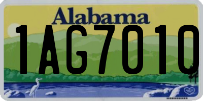 AL license plate 1AG7010
