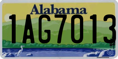 AL license plate 1AG7013