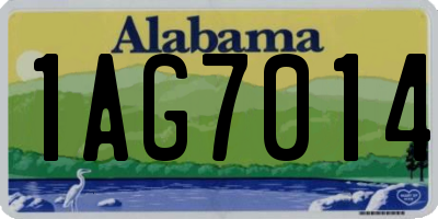 AL license plate 1AG7014