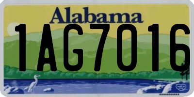 AL license plate 1AG7016