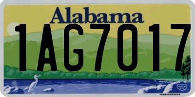 AL license plate 1AG7017