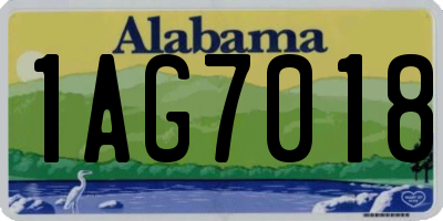 AL license plate 1AG7018