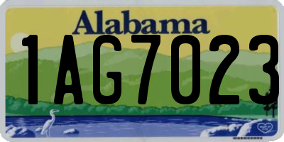 AL license plate 1AG7023