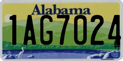 AL license plate 1AG7024