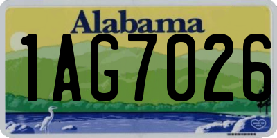 AL license plate 1AG7026