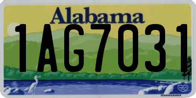 AL license plate 1AG7031