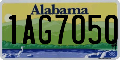 AL license plate 1AG7050