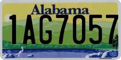 AL license plate 1AG7057