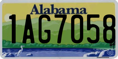 AL license plate 1AG7058
