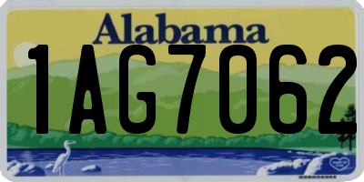 AL license plate 1AG7062