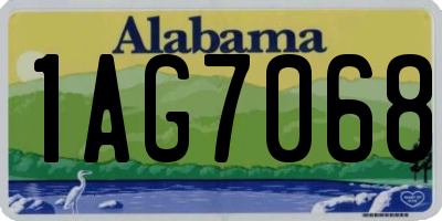 AL license plate 1AG7068