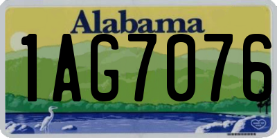 AL license plate 1AG7076