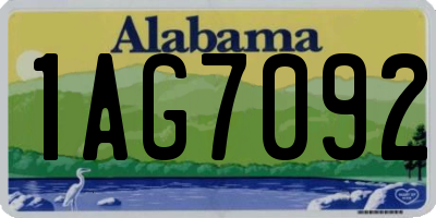 AL license plate 1AG7092