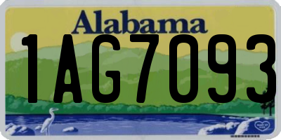 AL license plate 1AG7093