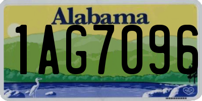 AL license plate 1AG7096