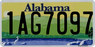 AL license plate 1AG7097