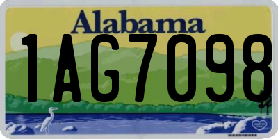 AL license plate 1AG7098