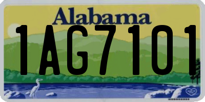 AL license plate 1AG7101