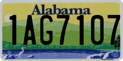 AL license plate 1AG7107