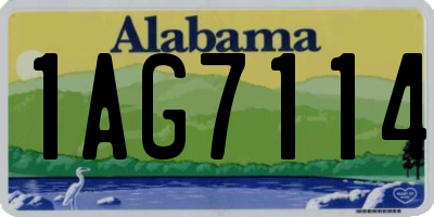 AL license plate 1AG7114
