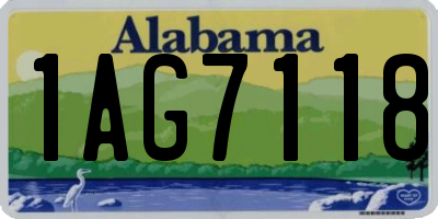 AL license plate 1AG7118