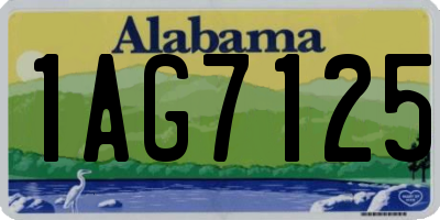 AL license plate 1AG7125