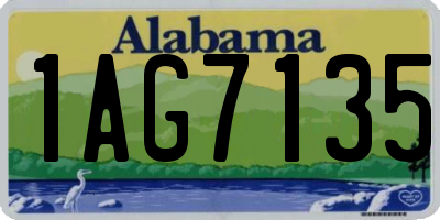 AL license plate 1AG7135