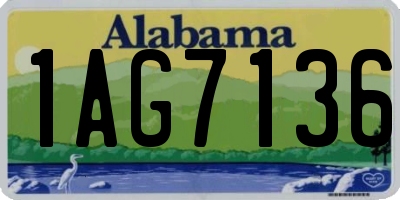 AL license plate 1AG7136