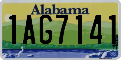 AL license plate 1AG7141
