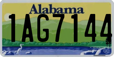 AL license plate 1AG7144