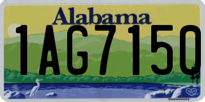AL license plate 1AG7150