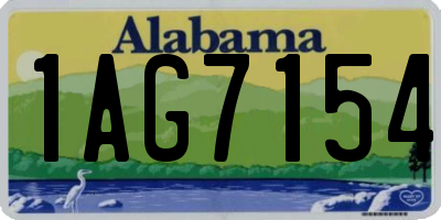AL license plate 1AG7154