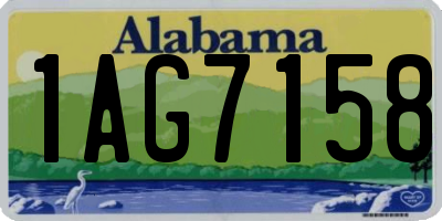 AL license plate 1AG7158