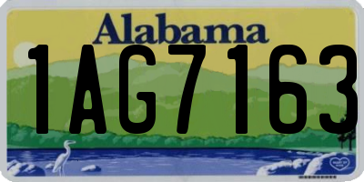 AL license plate 1AG7163