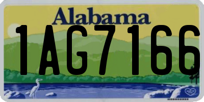 AL license plate 1AG7166