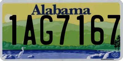 AL license plate 1AG7167
