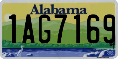 AL license plate 1AG7169
